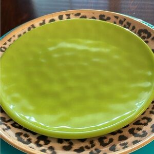 Certified international green melamine salad plates
